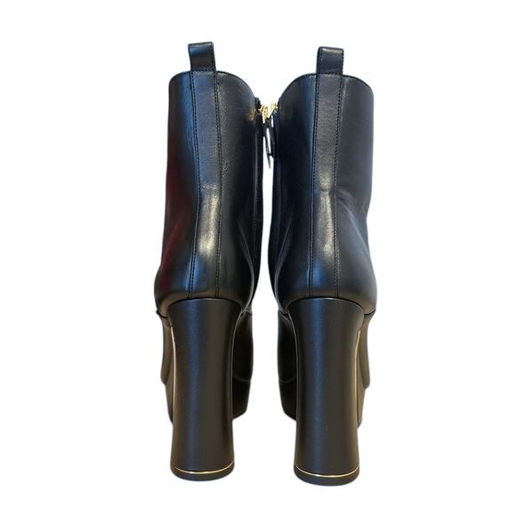 Nicholas Kirkwood Annabel Black Leather Pearl Platform Boots 38 - Picture 7 of 11